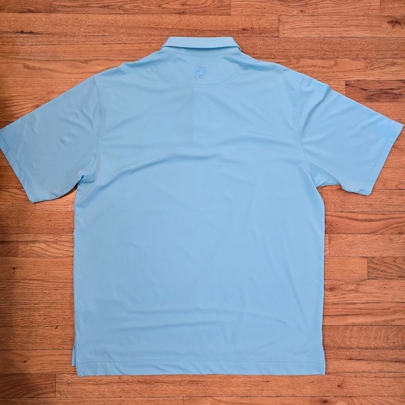 FootJoy Polo Shirt Performance Catholic Charities Golf Light Blue Mens XL Stripe - Picture 6 of 6